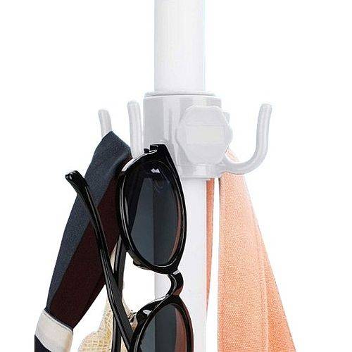 لينك ايديا خطافات تعليق مظلة الشاطئ بلاستيكية قابلة للتعديل 4قطع ابيض