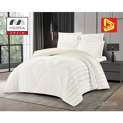 مورا لورا رقم.02 لحاف مخمل فرو مجوز كينج 240x260سم 6قطع موديل رقم.J-1092