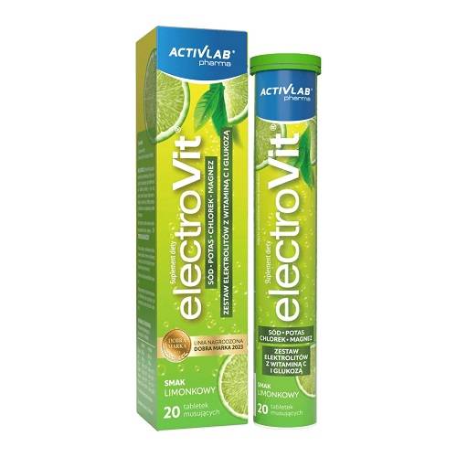 اكتيف لاب الكتروفيت الكتروليتس مع فيتامين سي نكهة الليمون 20قرص فوار