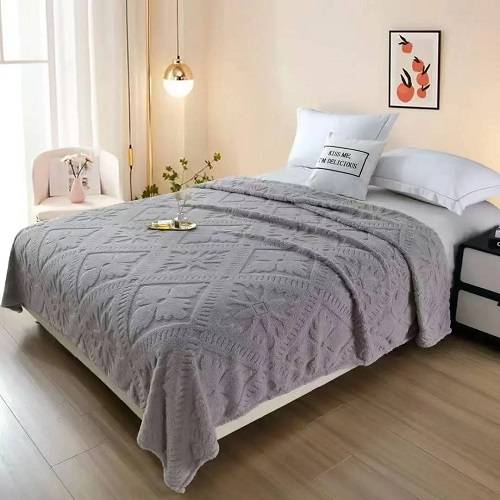 بطانية مريحة وفاخرة ونشطة 200X230سم رمادي موديل رقم.K1932