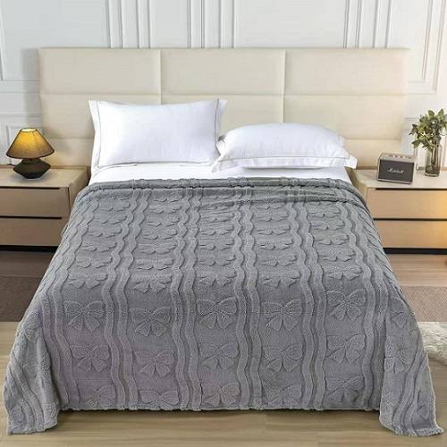 بطانية مريحة وفاخرة ونشطة 200X230سم رمادي موديل رقم.K2195