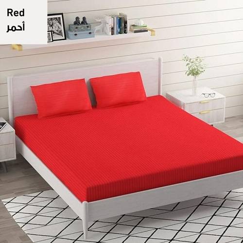 ملاءة سرير مفردة مطاطة 120x200سم احمر موديل رقم.P308