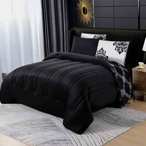 طقم لحاف شتوي اسود موديل رقم.K1328