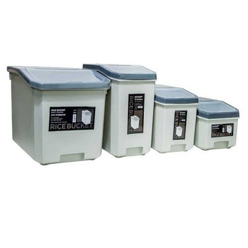 صندوق تخزين حبوب الارز 30كجم رمادي موديل رقم.K1206-GY-30