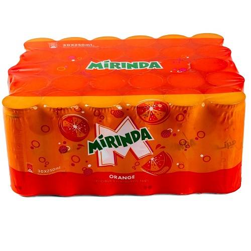 ميرندا مياه غازية بنكهة البرتقال 250مل 30حبة