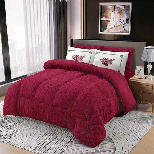 طقم لحاف شتوي احمر موديل رقم.K1327