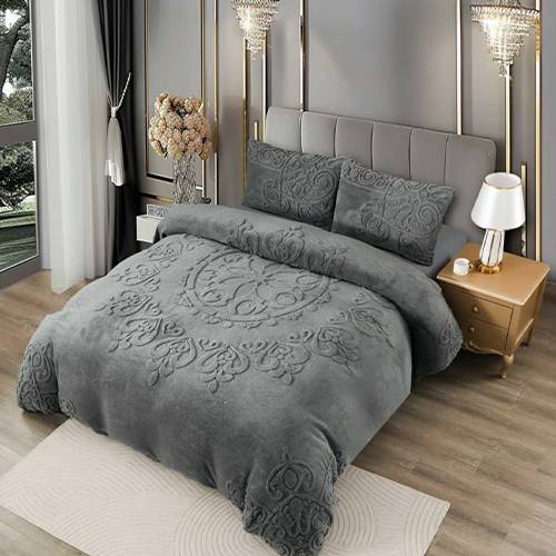 طقم لحاف شتوي رمادي موديل رقم.K2006