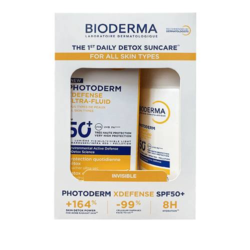 بيوديرما فوتوديرم اكس ديفينس فلويد فائق الخفة بمعامل حمايه 50+ غير مرئي 40مل 1+1مجانا