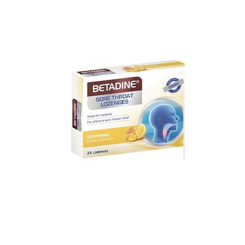 بيتادين اقراص استحلاب لالتهاب الحلق بالعسل والليمون 24قرص استحلاب.113935