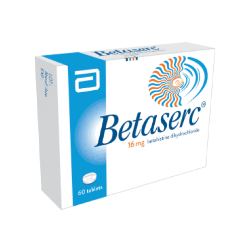 بيتاسيرك 16مجم بيتاهستين ثنائي هيدروكلوريد لعلاج متلازمة منيير 60قرص.G07684