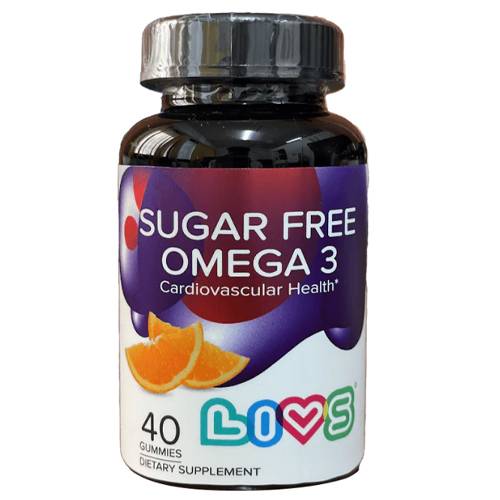 ليفز علكة اوميجا 3 خالية من السكر مكمل غذائي البرتقال 60حبة