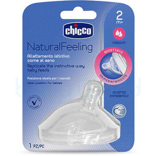 شيكو ناتشورال فيلينج حلمات متوسطة التدفق للاطفال من عمر 2 اشهر+ 1قطعة