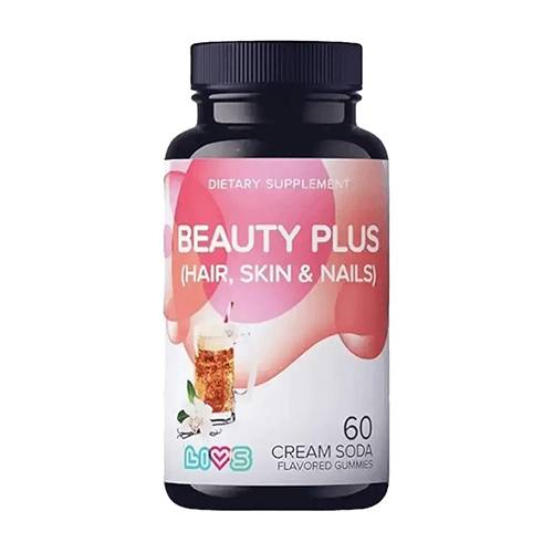 ليفز بيوتي بلس مكمل غذائي لتحسين الشعر والبشرة والاظافر بنكهة كريم الصودا 60حلاو