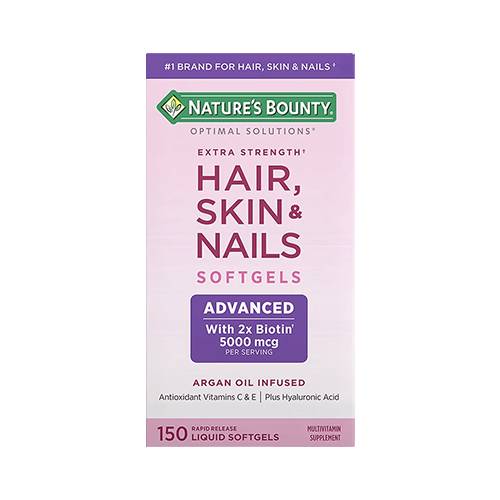 ناتشرز باونتي مكمل غذائي للشعر والبشرة والاظافر 150كبسولة هلامية