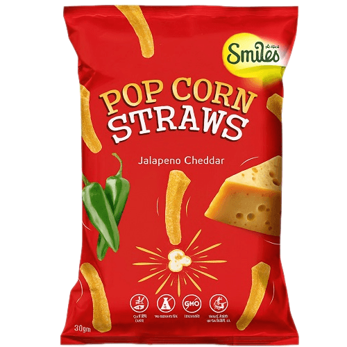 فيكو سمايلز اعواد الذرة المقرمشة بنكهة الهلابينو والشيدر 30جم