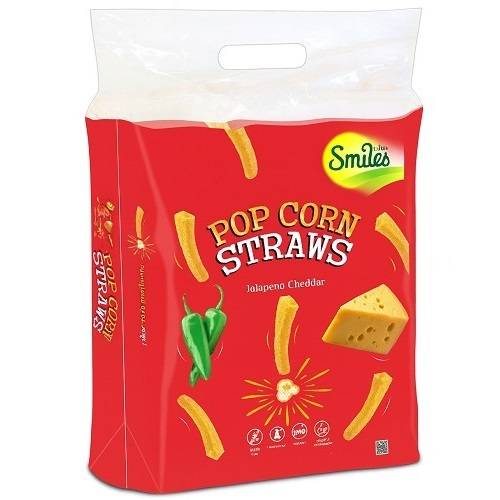 فيكو سمايلز اعواد الذرة المقرمشة بنكهة الهلابينو والشيدر 18جم 20حبة