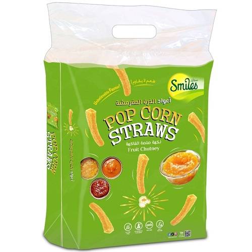 فيكو سمايلز اعواد الذرة المقرمشة بنكهة صلصة الفاكهة 18جم 20حبة