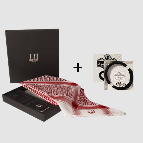 دانهيل شماغ احمر كلاسيك + عقال هدية 