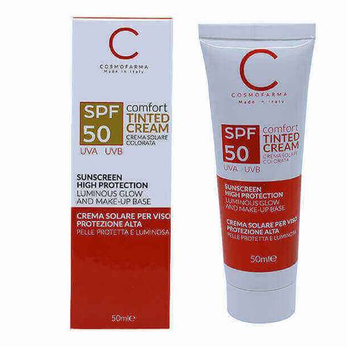 كوزمو كريم واقي شمس بمعامل حماية50 ملون لحماية البشرة 50مل