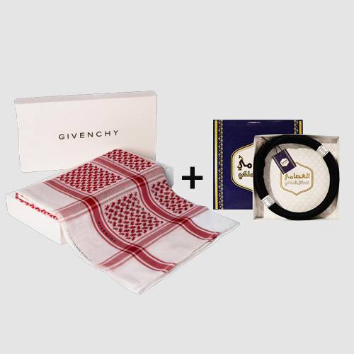 جيفنشي شماغ احمر + عقال هدية