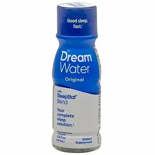 دريم ووتر الاصلي شراب مكمل غذائي يساعد على النوم الجيد والسريع بنكهة السنوزبيري 74مل