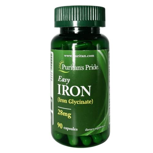 بيوريتانز برايد ايزي ايرون 28مجم جليسينات الحديد مكمل غذائي 90كبسولة