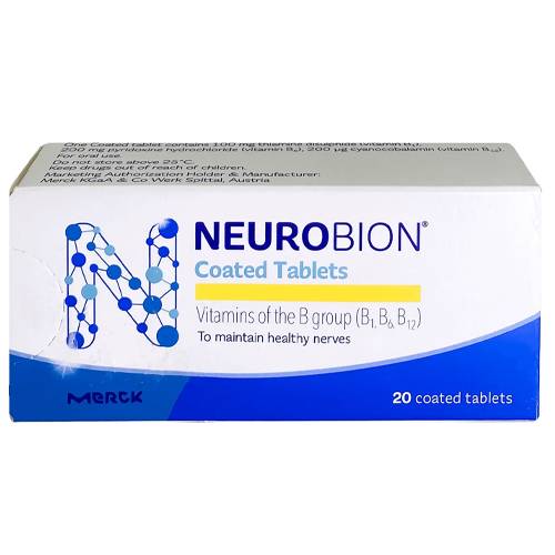 نيوروبيون لعلاج نقص فيتامين ب وصحة الاعصاب 20قرص مغلف