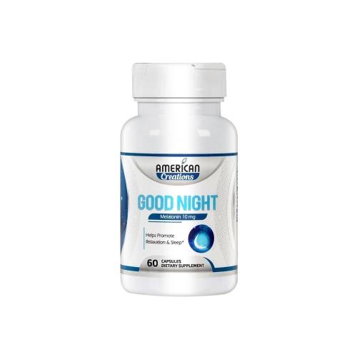 امريكان كريشينز جود نايت ميلاتونين مكمل غذائي يساعد على النوم 10مجم 30كبسولة