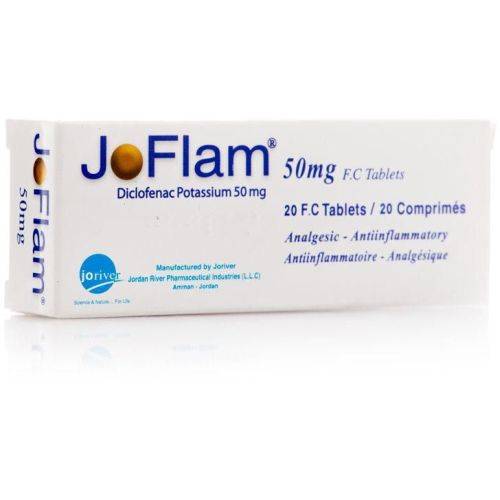 جوفلام ديكلوفيناك بوتاسيوم 50مجم اقراص اف سي مسكن ومضاد للالتهابات 30قرص.106997