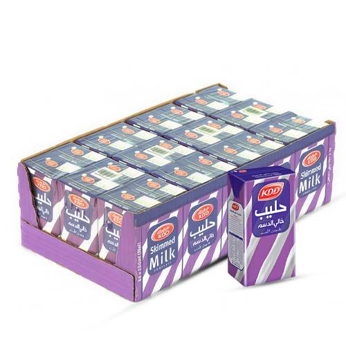 كي دي دي حليب خالي الدسم طويل الامد 250مل 24حبة