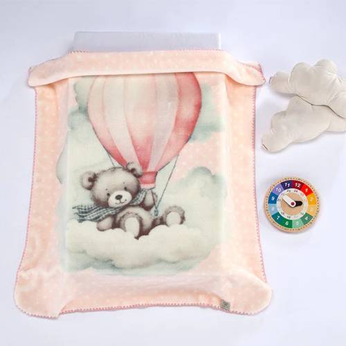 مورا جولد بطانية اطفال 110×140سم وردي موديل رقم.J-1068