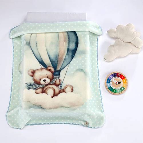 مورا جولد بطانية اطفال 110×140سم ازرق موديل رقم.J-1068