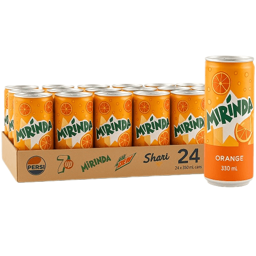 ميرندا مياه غازية بنكهة البرتقال 330مل 24حبة