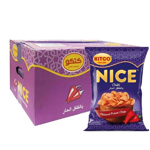كتكو نايس رقائق شيبس بالفلفل الحار 22جم 20حبة