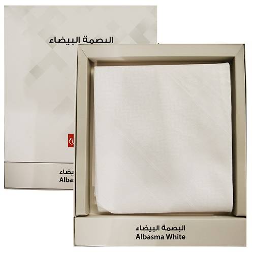 البسام شماغ البصمة البيضاء ابيض مقاس 58