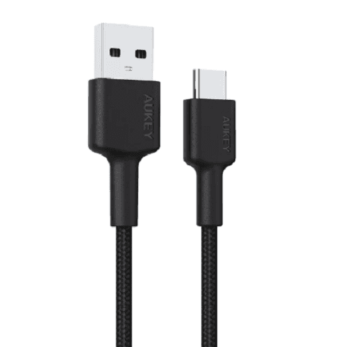اوكي كابل مضفر USB الى Type C بطول 0.9م اسود