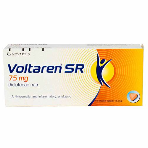 فولتارين اس ار 75مجم ديكلوفيناك صوديوم مسكن ومضاد للالتهابات 10اقراص مغلفة