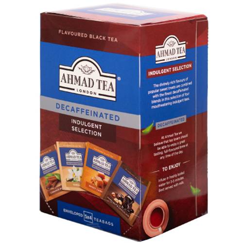 احمد تي شاي اسود بنكهات مختارة منزوع الكافيين 2جم 20كيس