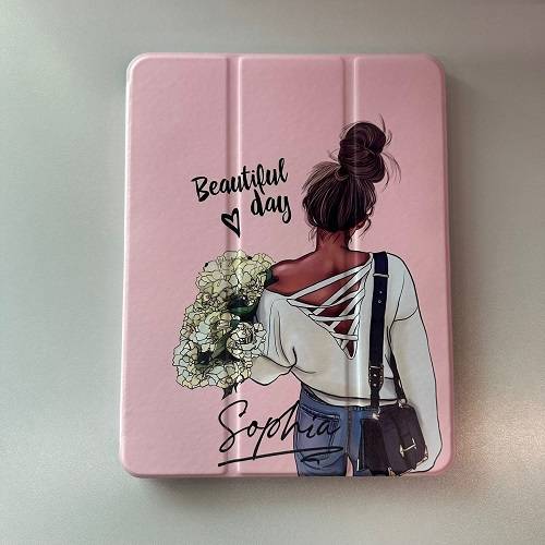 وي وي حافظة ذكية للايباد 10.2 و10.5 لفلي جيرل وايت فلاور رقم.242221