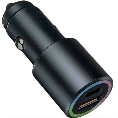 ليفور شاحن سيارة 53واط بمدخلين PD و USB رمادي