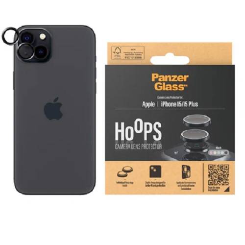 بانزر جلاس واقي عدسة الكاميرا لايفون 15و15بلس طراز حلقى اسود رقم.1138