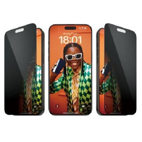 بانزر جلاس حماية الخصوصية واقى شاشه ايفون 15 برو ماكس مع خاصيه UWF موديل رقم.P2812