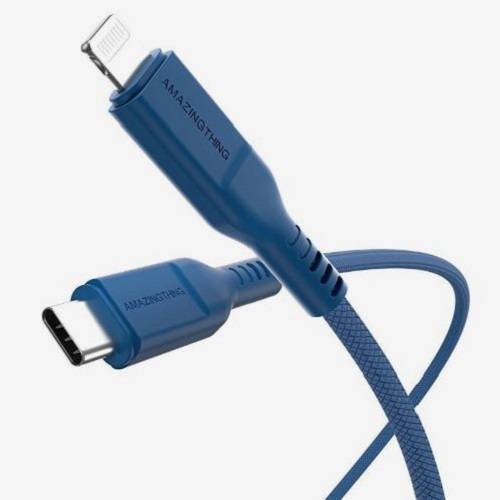 اميزنج ثينج كابل ثاندر برو لايتنينج الى Type C بقدره 30واط 3.2امبير 1.1م ازرق موديل رقم.CLC110MTHBU