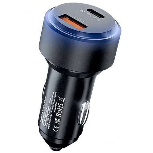 اميزنج ثينج شاحن سيارة سبيد برو بمنفذين 51واط PD و 33واط PPS اسود موديل رقم.SP51WCA