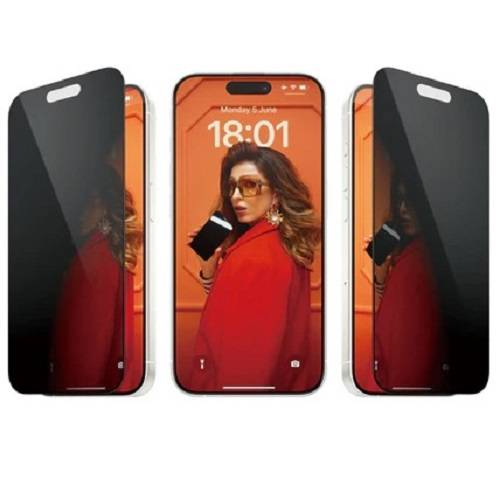 بانزر جلاس حماية الخصوصية واقى شاشه ايفون 15 برو مع خاصيه UWF موديل رقم.P2810