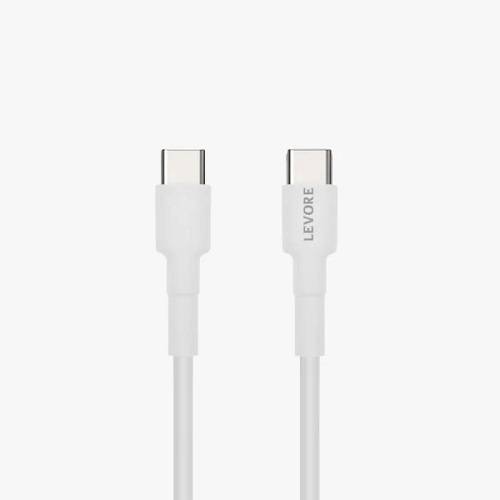 ليفور كابل Type C الى Type C بقدرة 60واط 1م ابيض