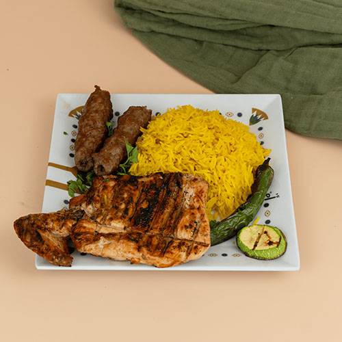 وجبه ربع دجاج وكفتة 