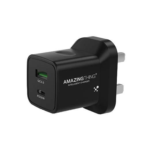 اميزنج ثينج شاحن حائط سبيد برو PD33W منفذ 1C1A اسود موديل رقم.UKEP33W