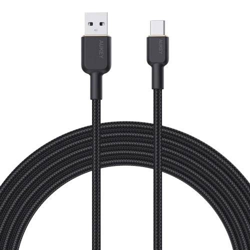 اوكي كابل USB 2.0 الى Type C نايلون مضفر 0.9م اسود