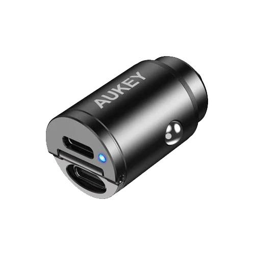 اوكي شاحن سيارة منفذين Type C بقدره 30واط PD اسود موديل رقم.CCA4